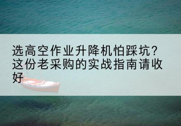 山东高空作业升降机厂家推荐-选高空作业升降机怕踩坑？这份老采购的实战指南请收好